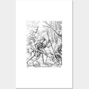 Adam Tills the Soil - the Dance of Death - Hans Holbein Posters and Art